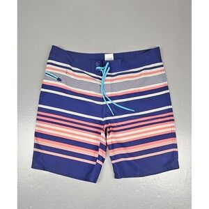Vineyard Vines Boardshorts Mens 34 Blue Striped Swim Trunks Preppy Beach‎ Shorts